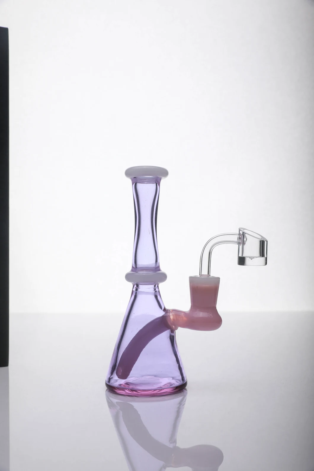 Chinese Glass Pipe Manufacturer Smoking Glass Pipe Hourglass Type Pink Purple