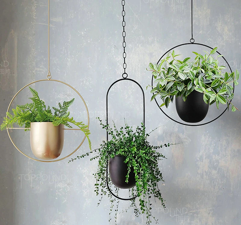 Hanging Planters for Indoor &amp; Outdoor Plant with 6&quot; Pot (Detachable) + Hook Hanging Plant Holder, Plant Hanger, MID Century &amp; Minimalist Planter Modern Home